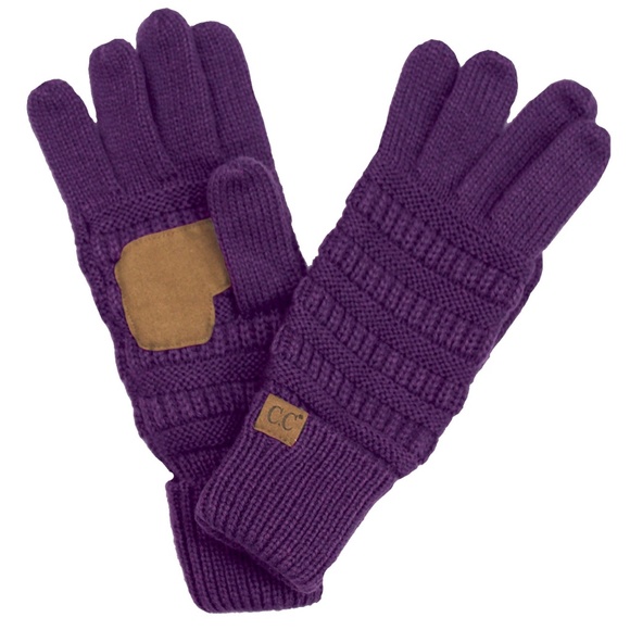 C.C 3pc Knit Warm Pom Beanie Gloves Scarves Set main image 6